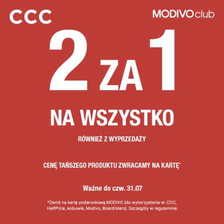 Wielka wyprzedaż 2 za 1 w CCC