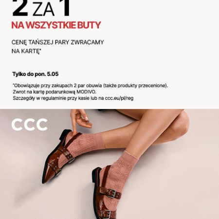 W CCC 2 za 1 na wszystkie buty!