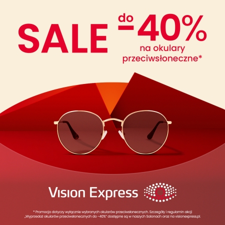 Letnia wyprzedaż okularów przeciwsłonecznych w salonach Vision Express