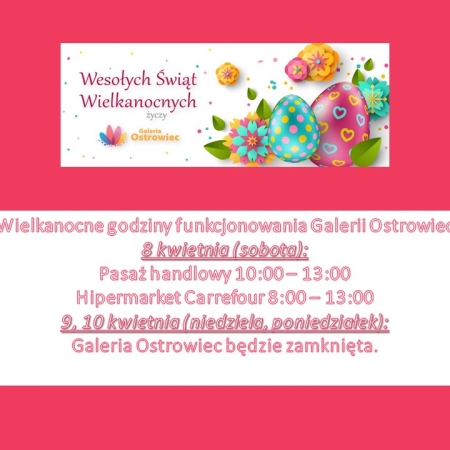 Godziny otwarcia Galerii Ostrowiec w okresie świątecznym 