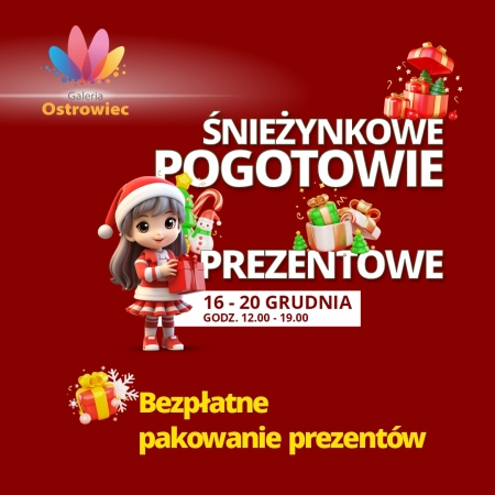 Śnieżynkowe Pogotowie Prezentowe w Galerii Ostrowiec